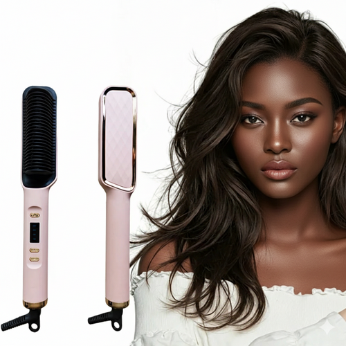 Brosse Lissante Chauffante authenthic  – Lissage Rapide en 5 Minutes, Partout Avec Vous ✨