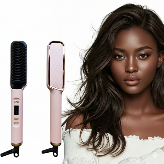 Brosse Lissante Chauffante authenthic  – Lissage Rapide en 5 Minutes, Partout Avec Vous ✨