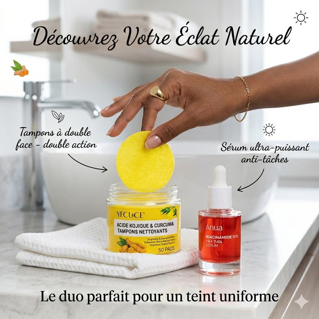 🔥 “Kojic Acid & Turmeric + Niacinamide 10% : Le duo ultime contre les taches !”