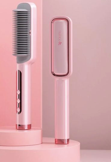 Brosse Lissante Chauffante authenthic  – Lissage Rapide en 5 Minutes, Partout Avec Vous ✨